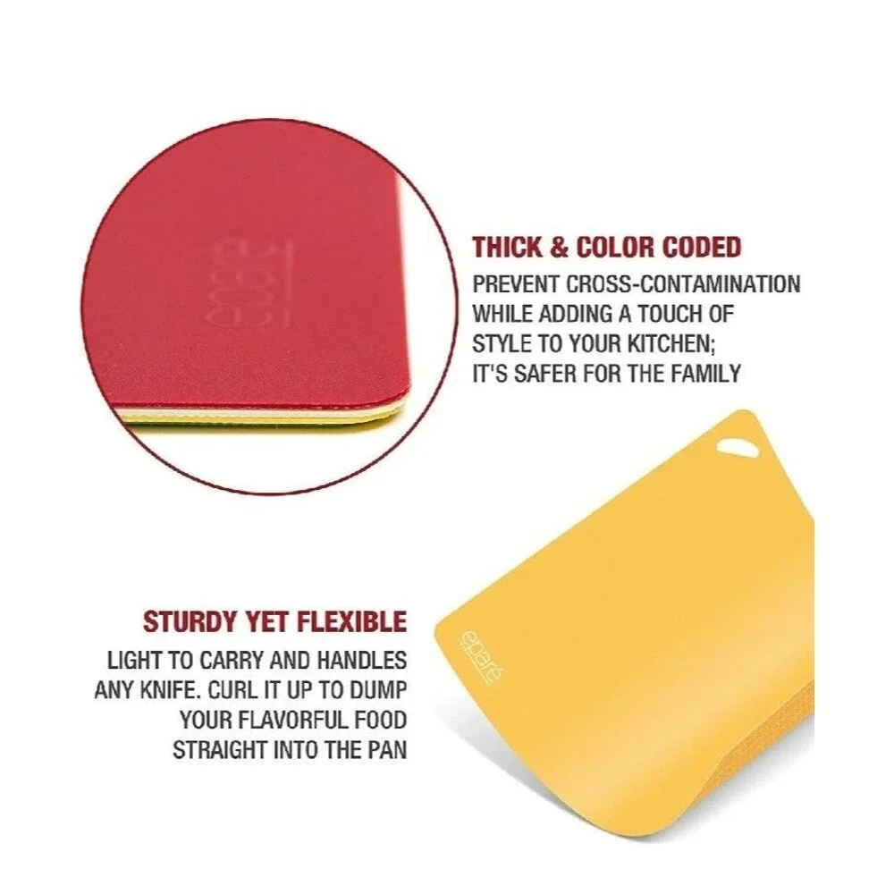 Plastic Cutting Board Mat Set – Large Flexible Chopping Boards – Kitchen Mats
